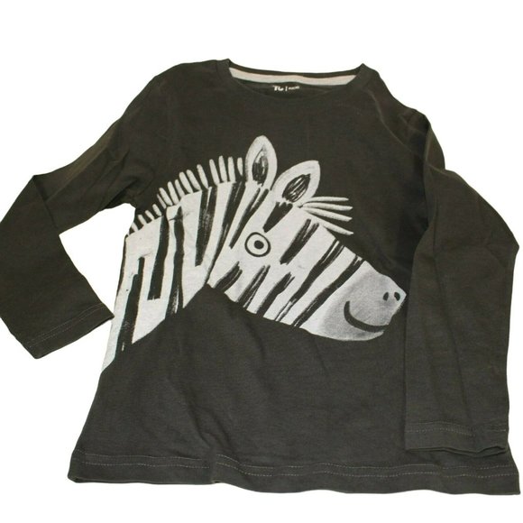 2 TU Kids Long Sleeve T-Shirts Navy Striped and Bl - Picture 2 of 12